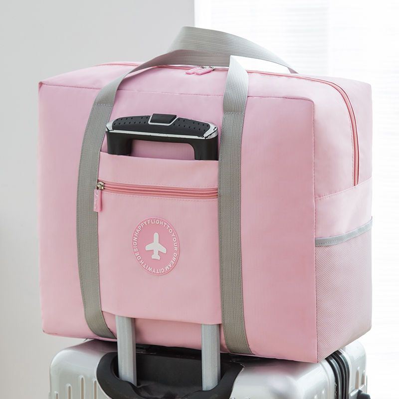 韩版大容量可折叠行李收纳包男女学生 可套拉杆箱手提行李袋