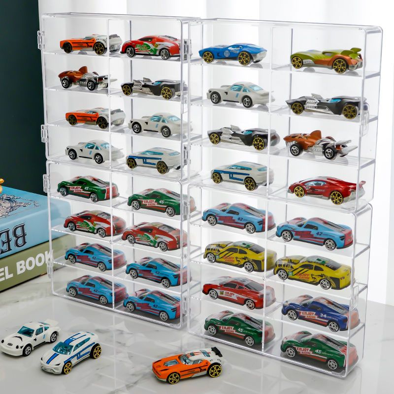 玩具车模展示盒透明模型收纳架多美卡收纳盒收纳架小汽车展示可叠
