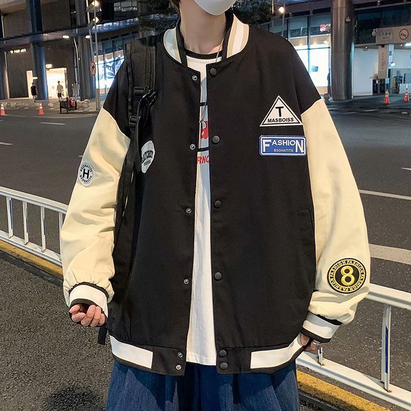 2021 Autumn Japanese Baseball Uniform Men's Jacket New Male Student Outer Trend Handsome Loose Jacket Couple Wear