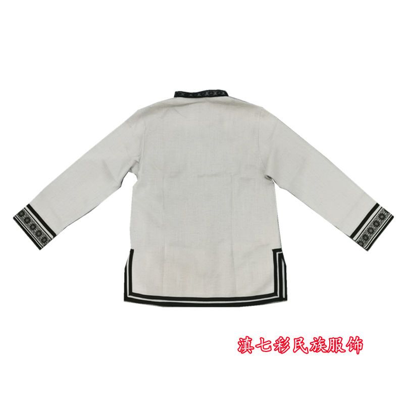 新款十字绣男马甲民族特色服装牛口袋三弦绣花牛头马甲黑花马夹 10月5日发完 虎窝拼