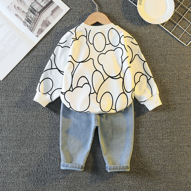 Boys' Autumn suit, new style, foreign style, fashionable girls' summer clothes, children's one-year-old infants' spring and autumn clothes