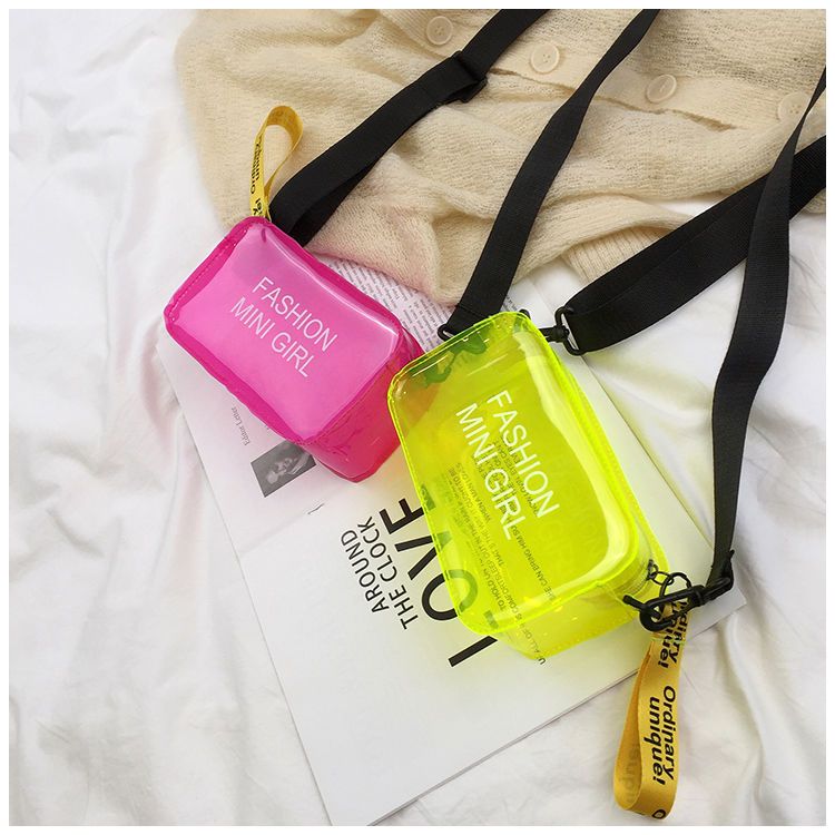 Summer Jelly Bag Transparent Bag One-Shoulder Portable Fashion Girl Bag Student Original Small Bag Simple And Large