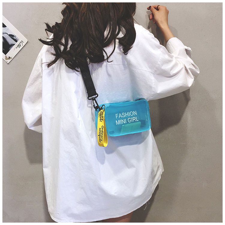 Summer Jelly Bag Transparent Bag One-Shoulder Portable Fashion Girl Bag Student Original Small Bag Simple And Large
