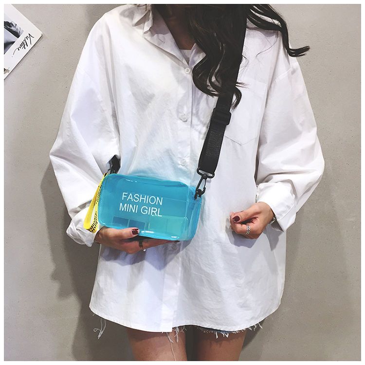 Summer Jelly Bag Transparent Bag One-Shoulder Portable Fashion Girl Bag Student Original Small Bag Simple And Large