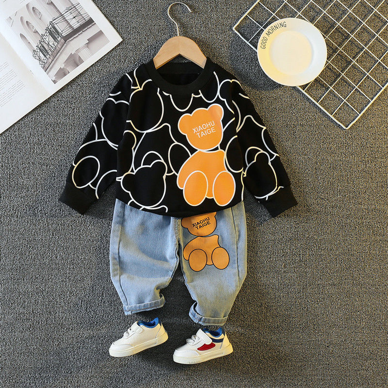 Boys' Autumn suit, new style, foreign style, fashionable girls' summer clothes, children's one-year-old infants' spring and autumn clothes