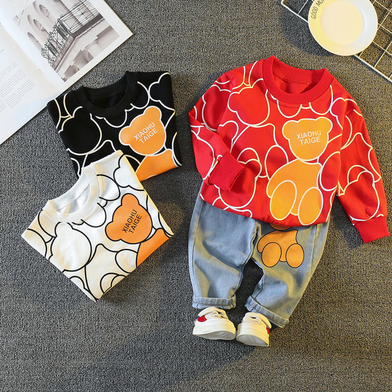 Boys' Autumn suit, new style, foreign style, fashionable girls' summer clothes, children's one-year-old infants' spring and autumn clothes