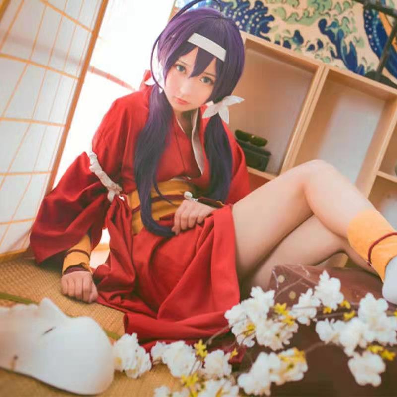 文豪野犬泉镜花cosplay动漫和服套装红色个人写真 表演服