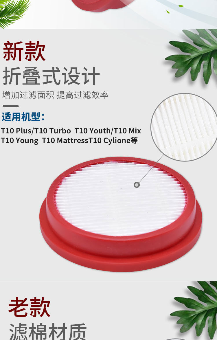 【小米配件】適配小狗吸塵器配件T10PLUS T10Mix Plushy微織棉海帕過濾芯濾網k15753