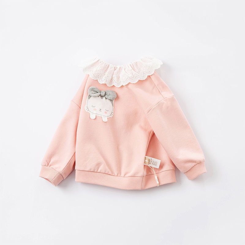 女童卫衣2021新款秋装小童宝宝套头童装秋季儿童洋气可爱打底上衣