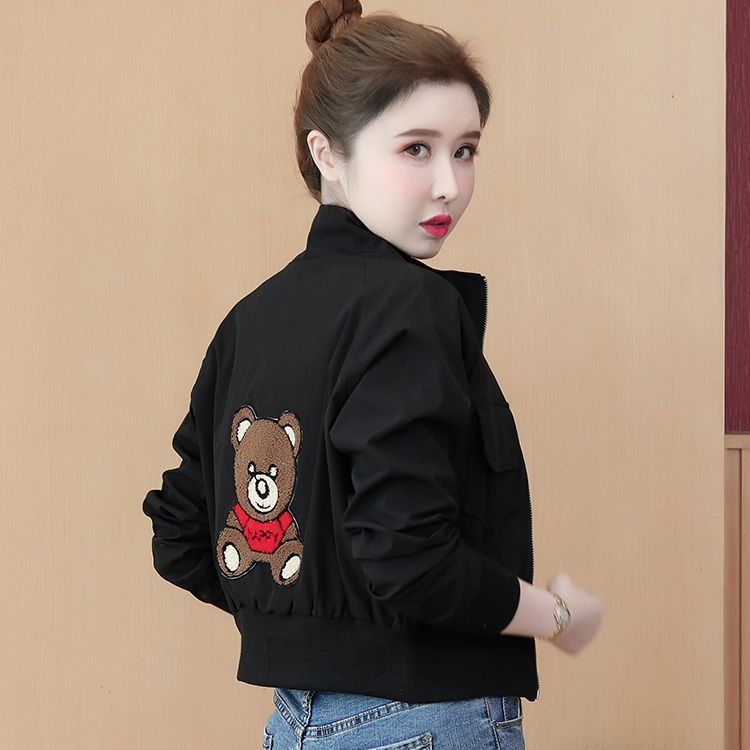 Early spring  new thin jacket for women spring and autumn short top cardigan baseball uniform ins trend