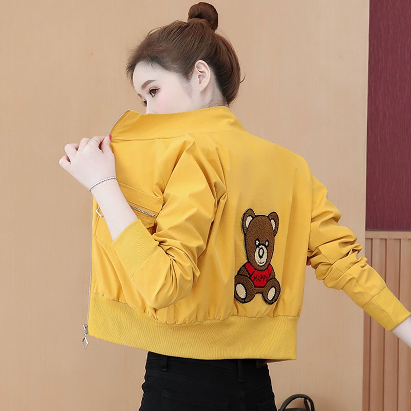 Early spring  new thin jacket for women spring and autumn short top cardigan baseball uniform ins trend