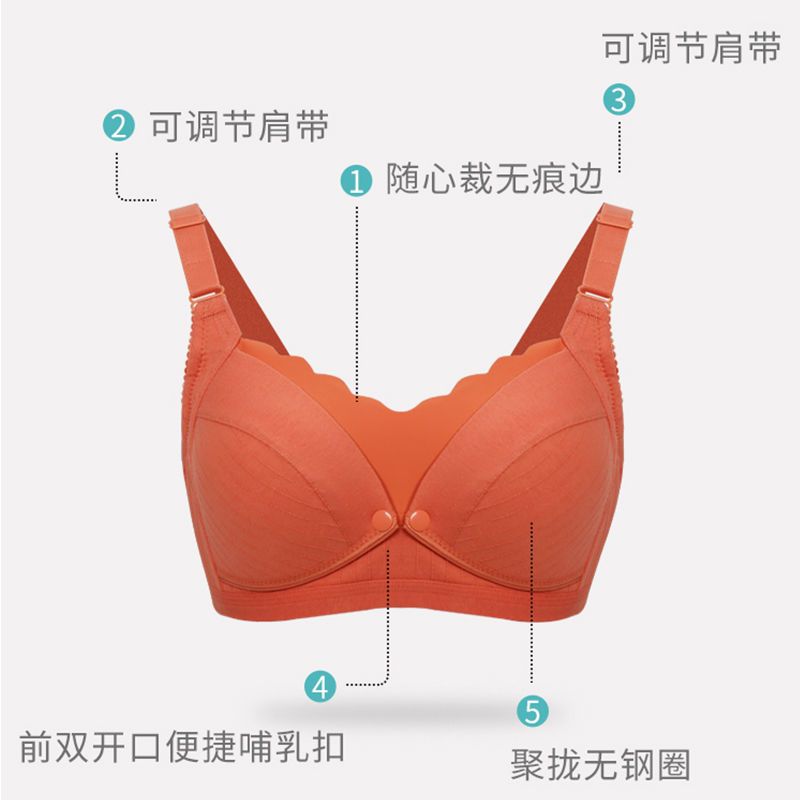 喜孕娇孕妇文胸哺乳内衣聚拢防下垂胸罩怀孕纯棉喂奶女前开扣产后