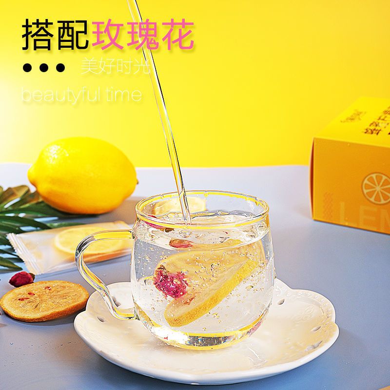 91714-柠檬片泡茶泡水非冻干柠檬片柠檬蜂蜜水茶网红柠檬女生喜爱送杯子-详情图