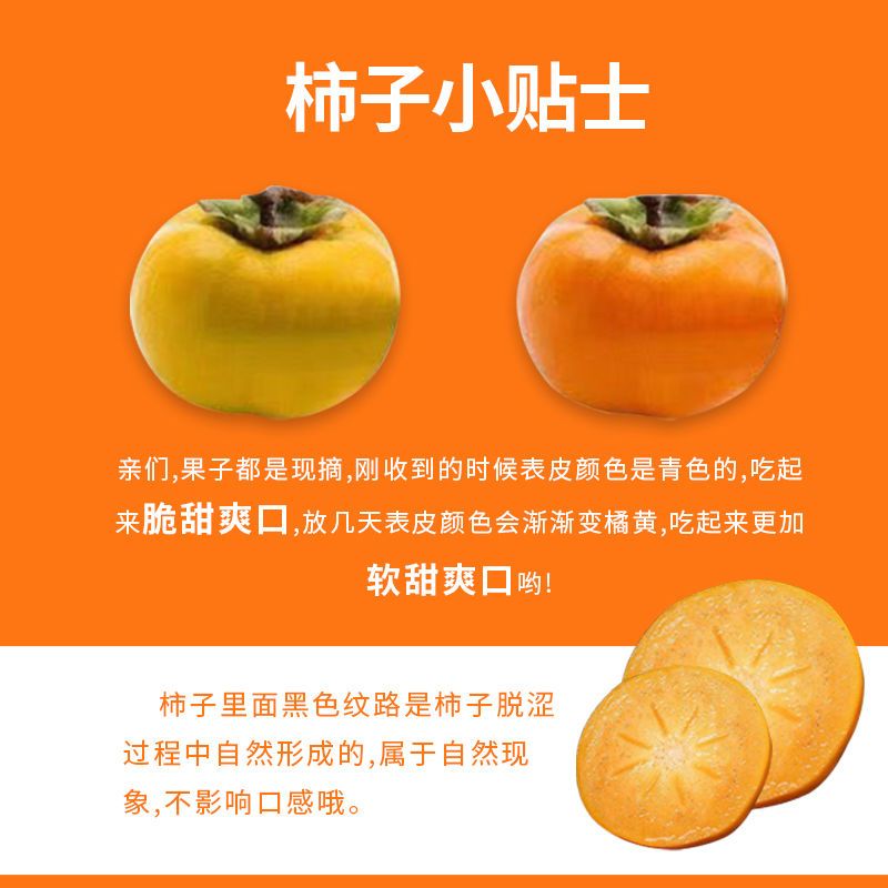 88822-【爆甜】冰糖心脆柿子现摘新鲜水果生吃柿子包邮巧克力甜柿子整箱-详情图