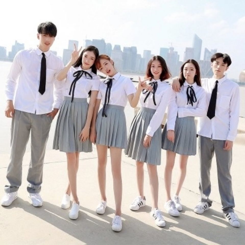 班服套装学生夏季初高中生毕业季演出服学院风校服韩版运动会合唱