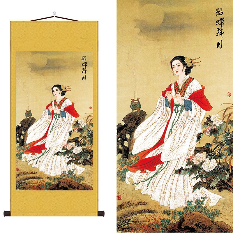 四大美女挂画西施貂蝉杨贵妃王昭君古典美人图中式客厅装饰画壁画