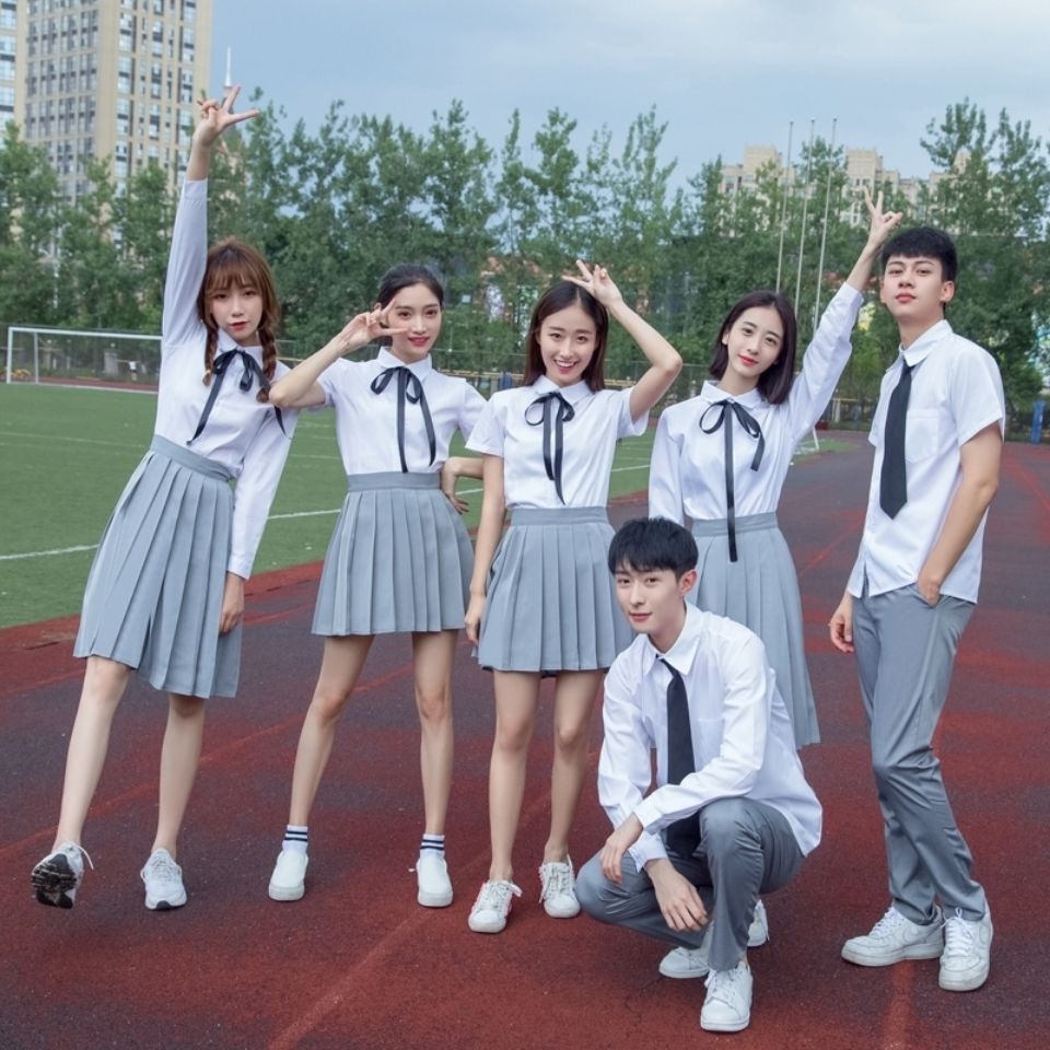 班服套装学生夏季初高中生毕业季演出服学院风校服韩版运动会合唱