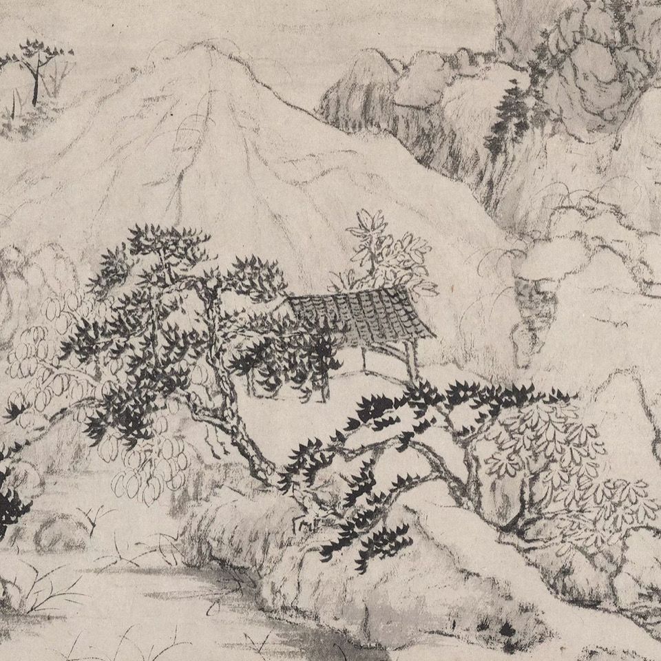 石涛 江山胜揽图卷 美术绘画山水客厅国画长卷画家书房复制品