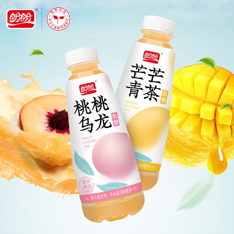 盼盼果茶300ml*6瓶夏季低糖清爽桃桃乌龙茶真实果汁茶饮品批发券后价