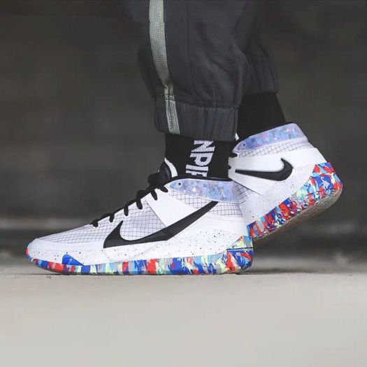 杜兰特13代篮球鞋乳腺癌首发黑白主场篮球之星kd13实战双气垫战靴-图8