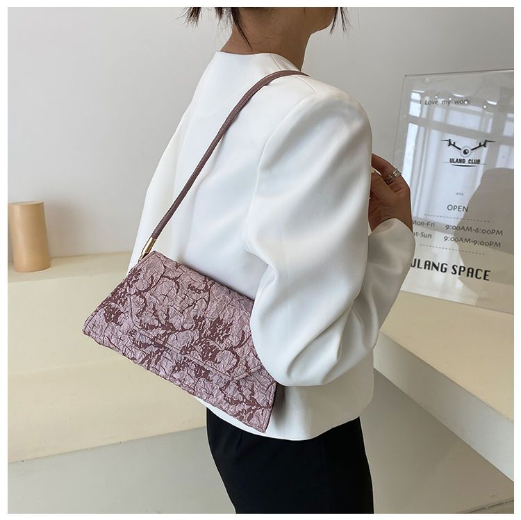 Damen Schultertasche Mit Plissee Design Für Einen Eleganten Look_voghion.com