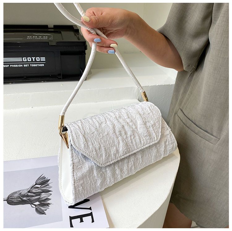 Damen Schultertasche Mit Plissee Design Für Einen Eleganten Look_voghion.com