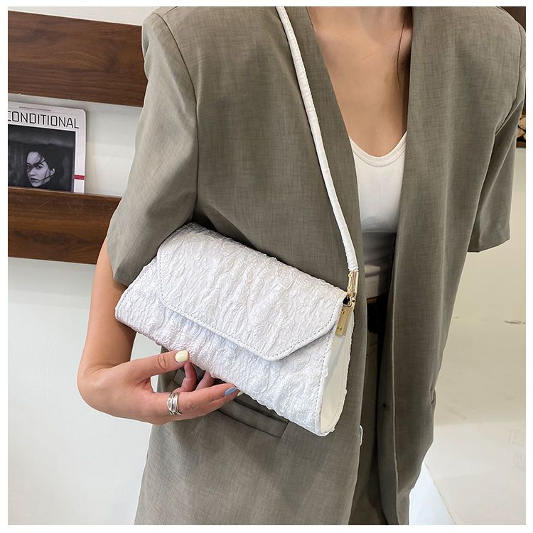 Damen Schultertasche Mit Plissee Design Für Einen Eleganten Look_voghion.com