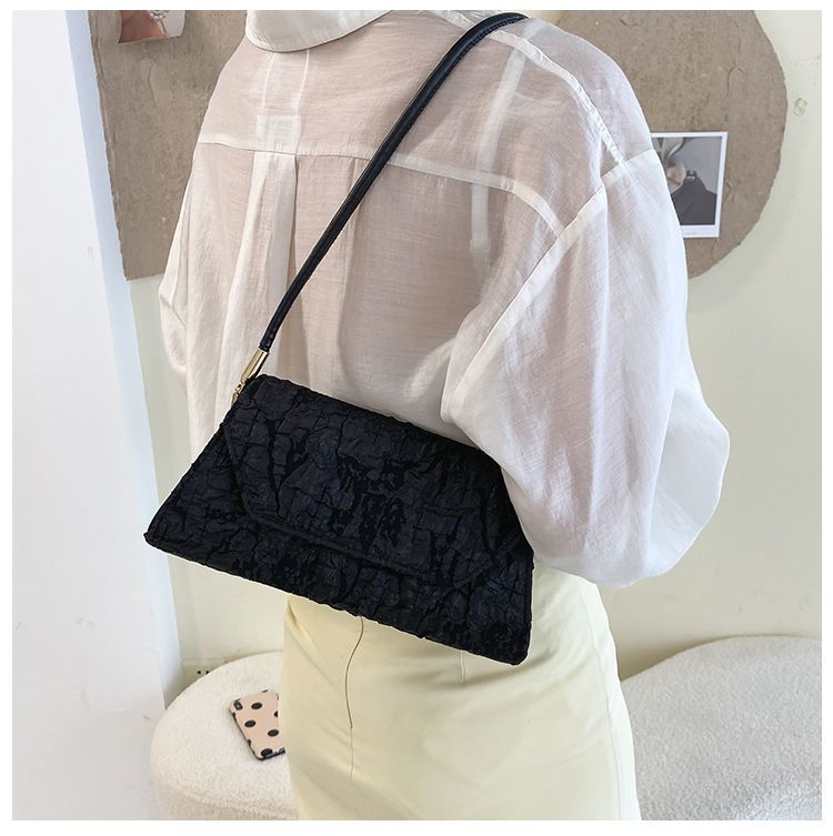 Damen Schultertasche Mit Plissee Design Für Einen Eleganten Look_voghion.com