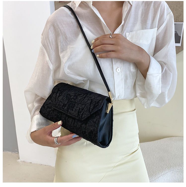 Damen Schultertasche Mit Plissee Design Für Einen Eleganten Look_voghion.com
