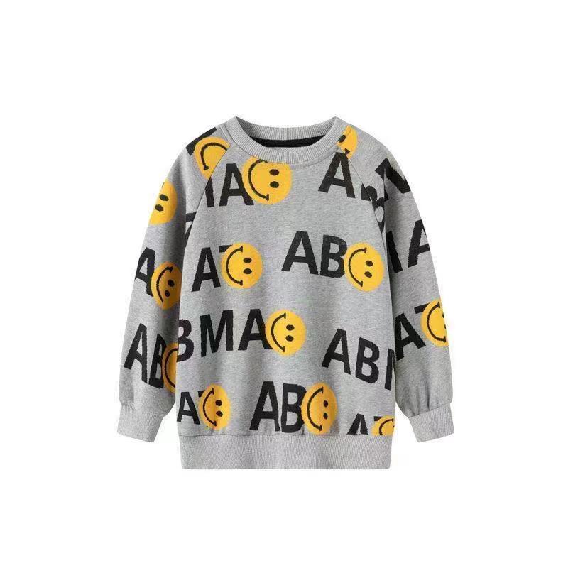 Boys' sweater spring and autumn  new children's bottoming pullover in the big boy's foreign style top boy's long-sleeved Korean version