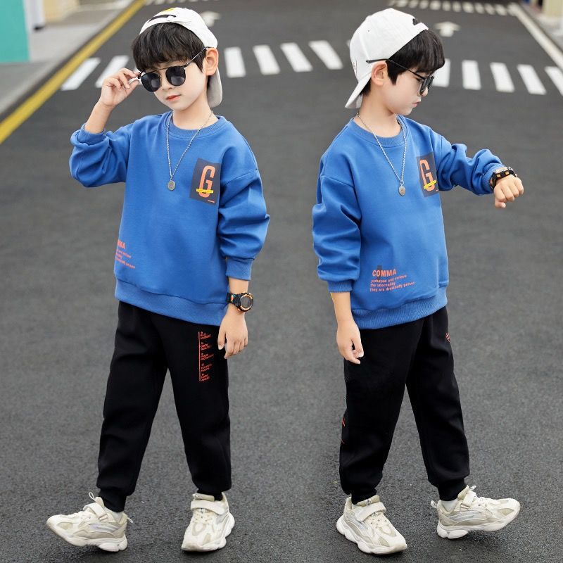 Boys' autumn clothes children's exotic sports sweater set  new middle-aged and old boys' spring and autumn clothes trendy net red
