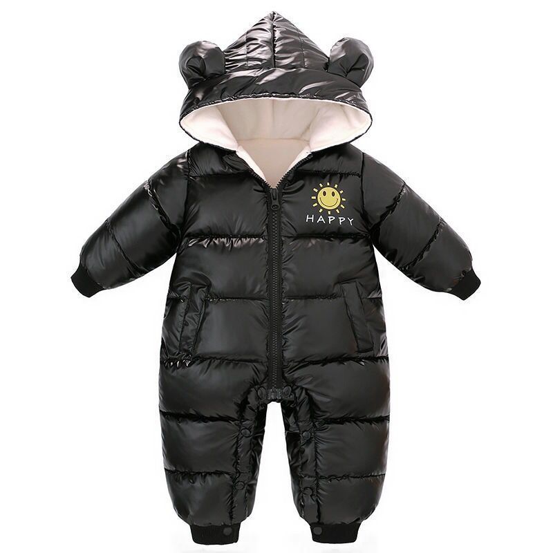 婴儿连体衣冬装新生儿加绒加厚保暖哈衣抱被男女宝宝夹棉爬服外套
