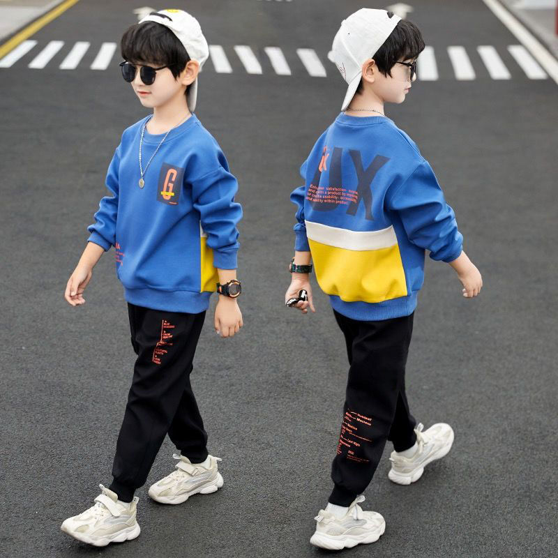 Boys' autumn clothes children's exotic sports sweater set 2022 new middle-aged and old boys' spring and autumn clothes trendy net red