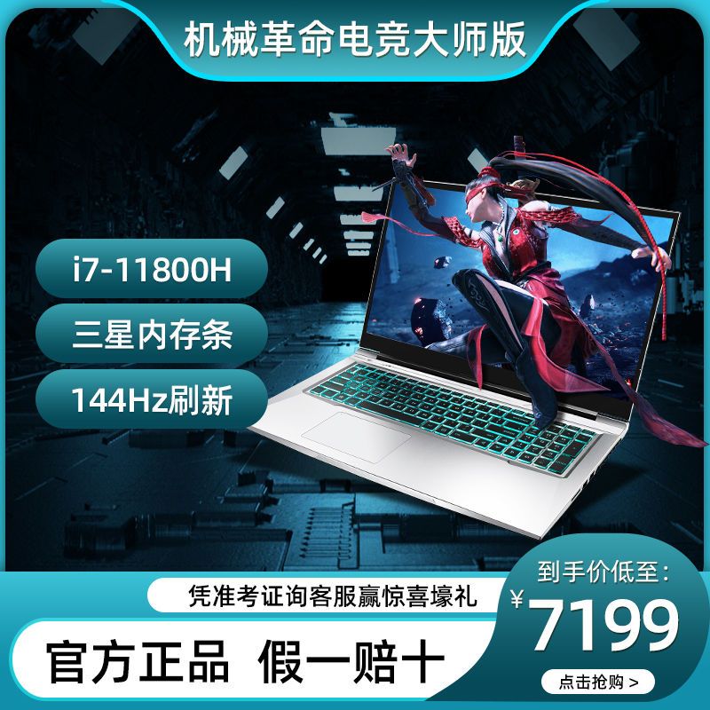 MECHREVO 机械革命 大师特别版 17.3英寸游戏笔记本（i7-11800H、8GB、512GB SSD、RTX3060）