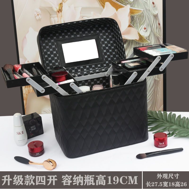 化妝包女便攜超大容量多功能品收納盒202021新款超火高級感手提箱
