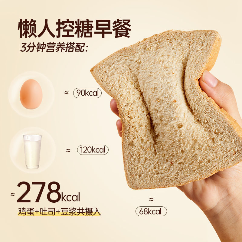 75851-碧翠园真全麦面包0低脂肪0无糖精代早餐面包谷物粗粮吐司健身饱腹-详情图