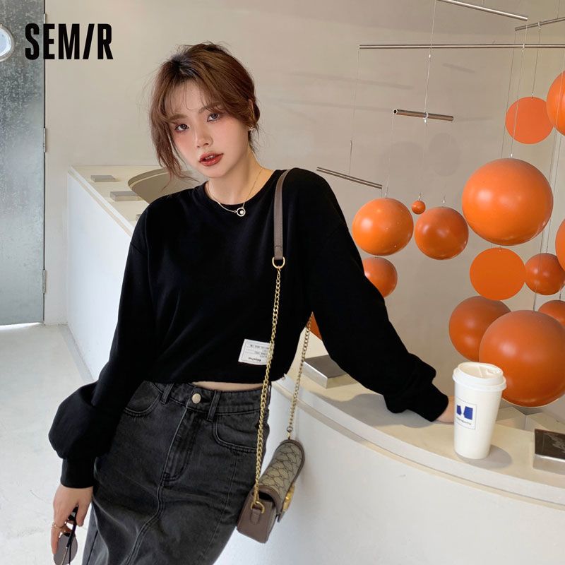 75832-森马卫衣女抽绳简约百搭2021秋季新款套头衫小心机上衣休闲风-详情图