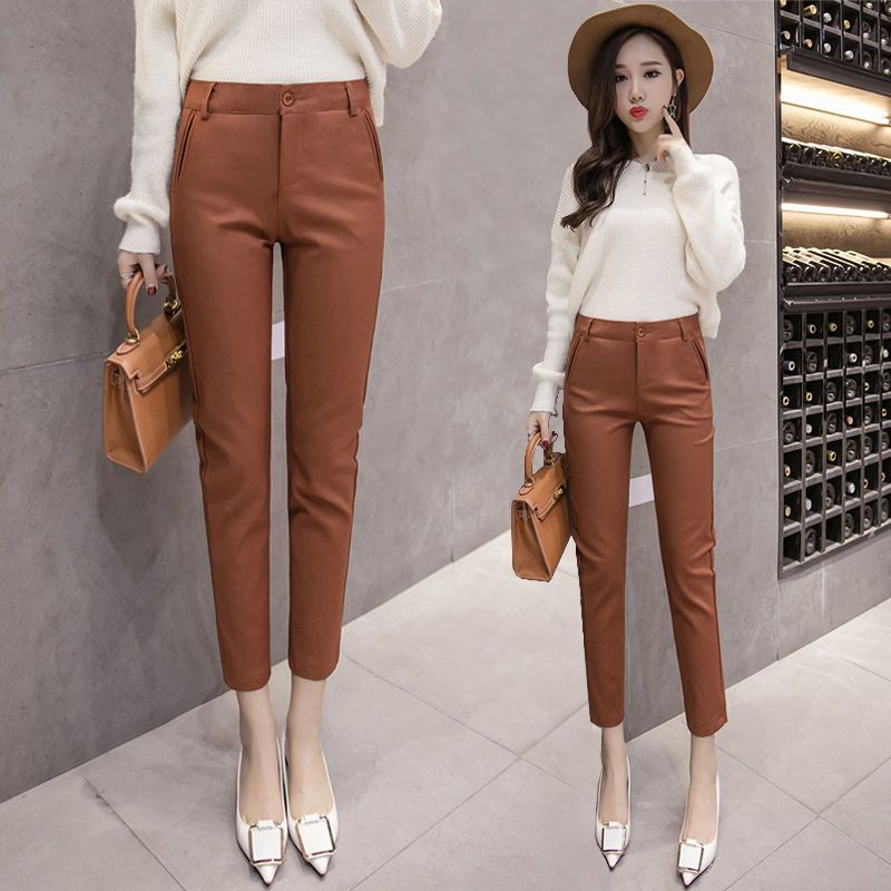 Professional trousers women's slim Leggings 2021 new small 8 / 9 slim pants fashion pencil pants