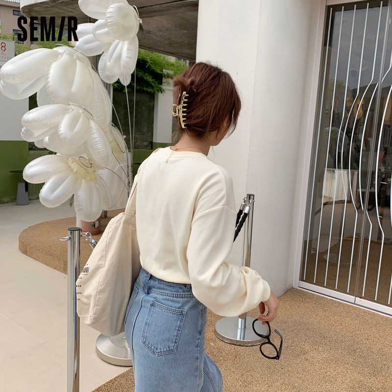 75832-森马卫衣女抽绳简约百搭2021秋季新款套头衫小心机上衣休闲风-详情图