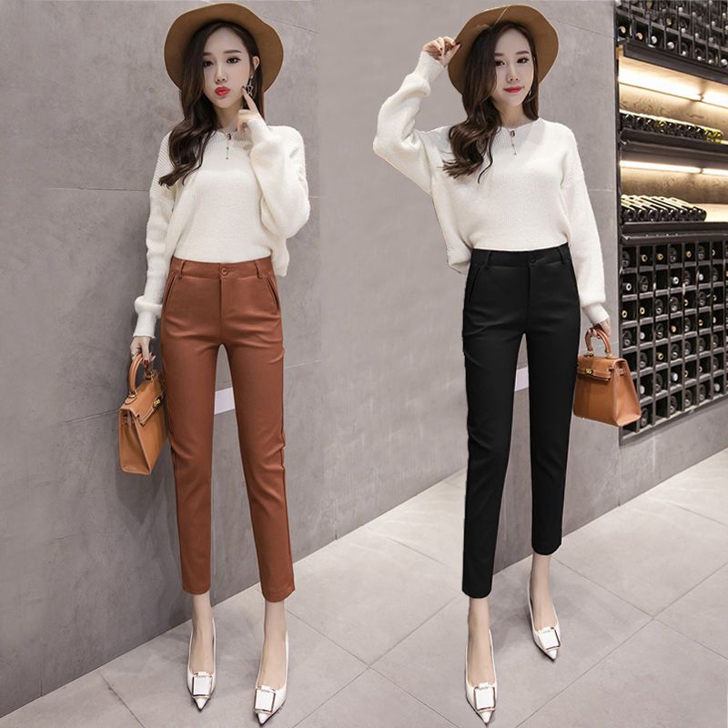 Professional trousers women's slim Leggings 2021 new small 8 / 9 slim pants fashion pencil pants