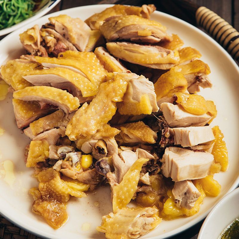 盐焗鸡广东梅州正宗整只即食客家特产手撕鸡卤水鸡小吃咸水鸡熟食