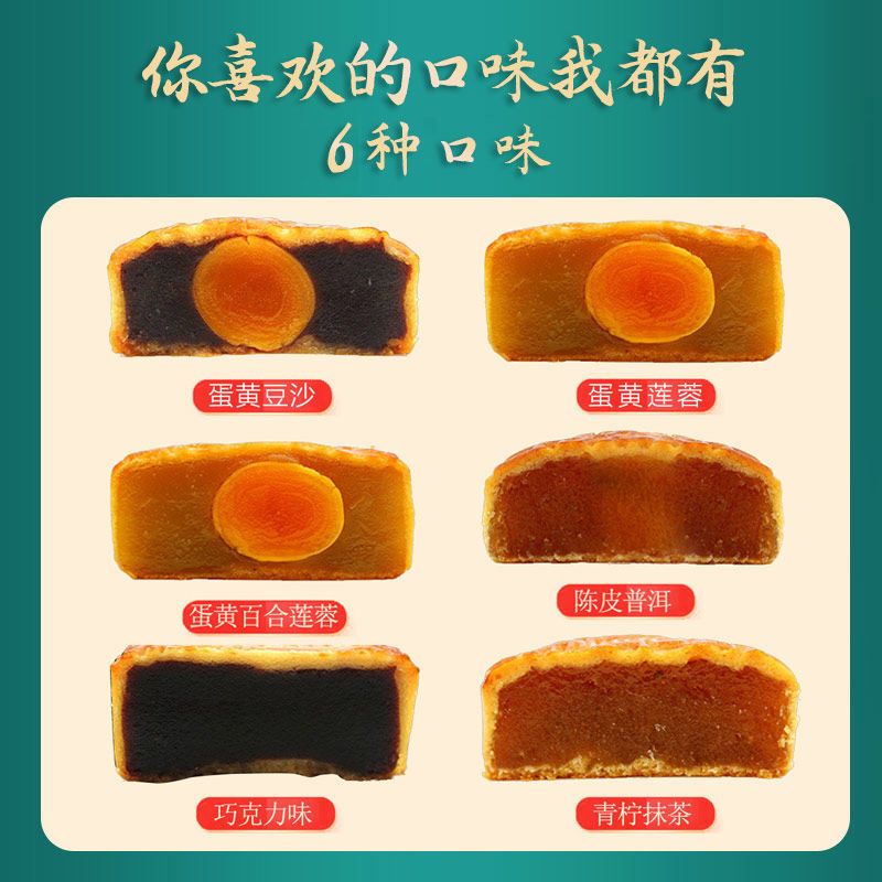 75911-传臻坊月饼礼盒600g广式蛋黄白莲蓉豆沙多口味中秋节送礼批发团购-详情图