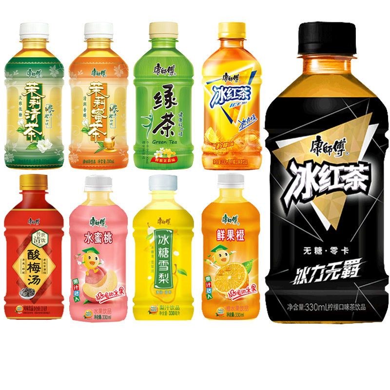 康师傅茶饮料330ml*12迷你小瓶装茉莉柚冰红茶网红果味饮料一整箱【2
