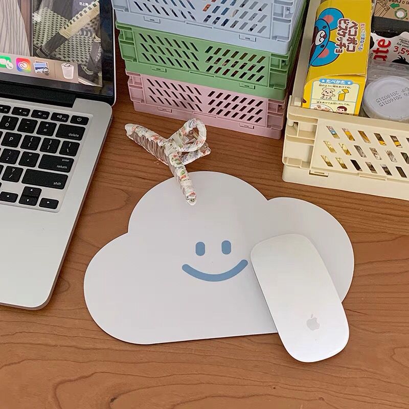Japanese cute cartoon cloud simple coaster waterproof table mat creative coaster dormitory office desktop mouse pad
