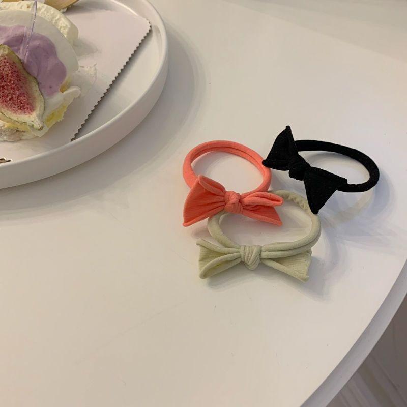 Sweet bowknot headdress with high appearance and no damage to hair rubber band women's hair tie  new head rope hair ornament