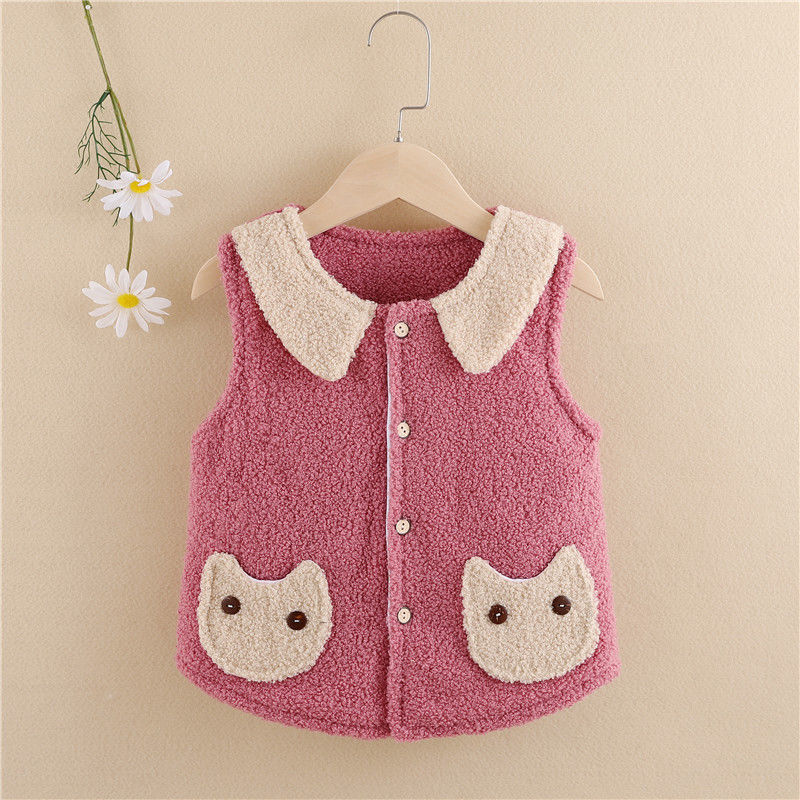 Boys and girls vest autumn and winter baby spring and autumn style foreign style baby 0 13 years old cute quilted children's vest