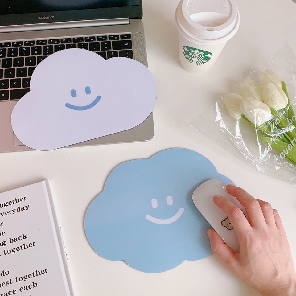 Japanese cute cartoon cloud simple coaster waterproof table mat creative coaster dormitory office desktop mouse pad