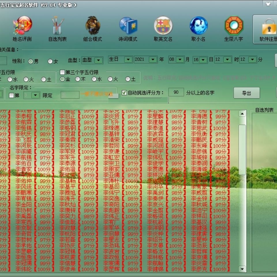 宝宝起名取名测名软件电脑版