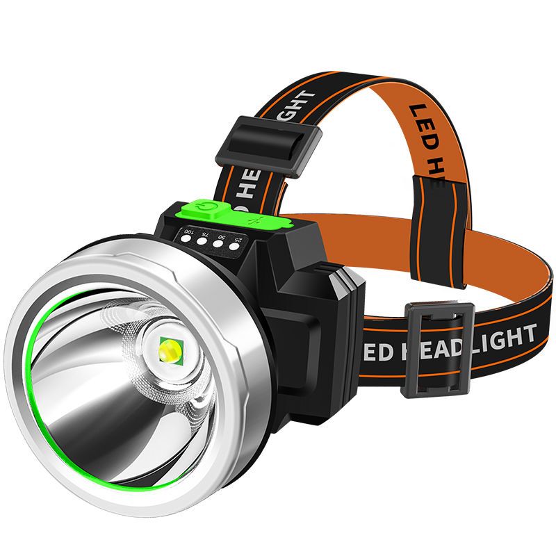 Headlamp Strong Light Rechargeable Outdoor Ultra-Bright Long-Range Head-Mounted Dual Lithium Ultra-Long Battery Life_desvips.com