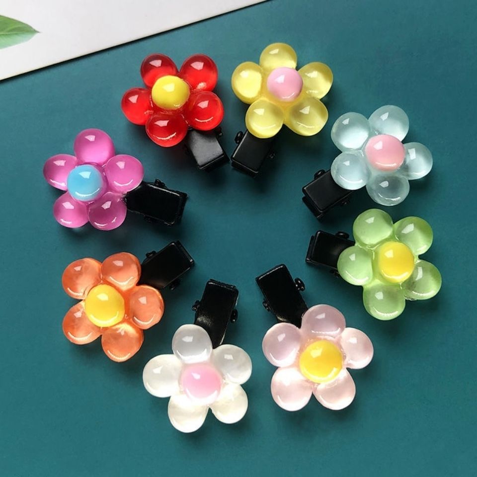 8 cute colorful flower hairpins Mini bangers candy hairpins Japan and South Korea ins net red hair accessories fashion